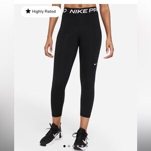 Nike Pro Women's Mid-Rise Crop Mesh-Panel Leggings